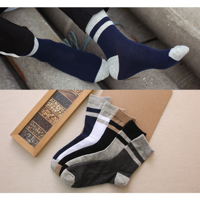 Vớ cotton Nam, Tất Nam công sở thấm hút mồ hôi và khử mùi rất hiệu quả. (COMBO)