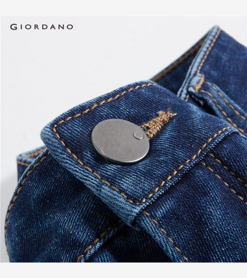 Quần Jeans GIORDANO 05420336 Dáng Ôm Lưng Cao Dài Đến Mắt Cá Thời Trang Nữ