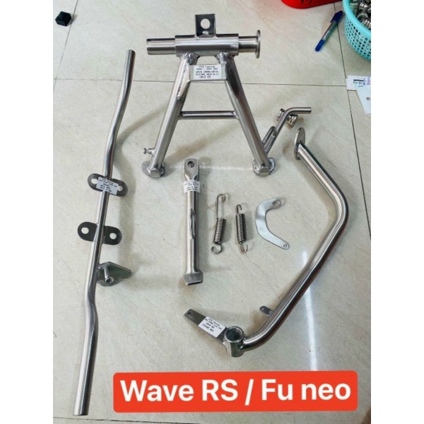 BỘ CHỐNG ĐỨNG , GÁC MÁY INOX 304 SALAYA CHO CÁC DÒNG XE