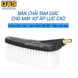 Bàn chải tam giác gắn súng xịt rửa cho máy rửa xe áp lực cao, lông mềm mại, hiệu quả cao (Ren nối nhanh 1/4 inch)
