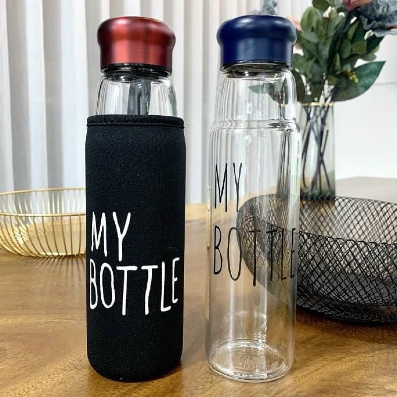 Bình Thủy Tinh Đựng Trà My Bottle 550ml (Kèm Túi)