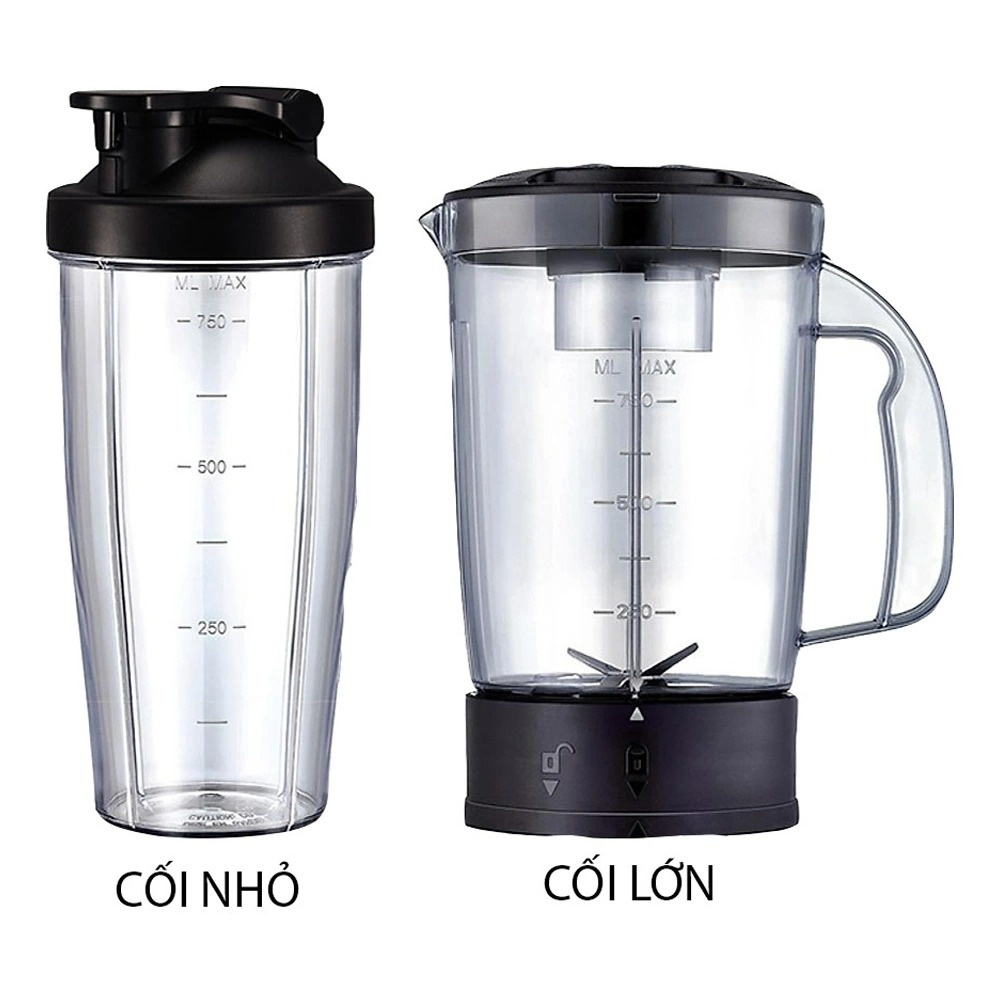 Máy xay sinh tố 2 cối nhựa 1.3L Tefal Blend&amp;Go BL1B1D39 300W -Hàng chính hãng