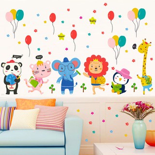 decal dán tường thú vui vẻ bóng bay
