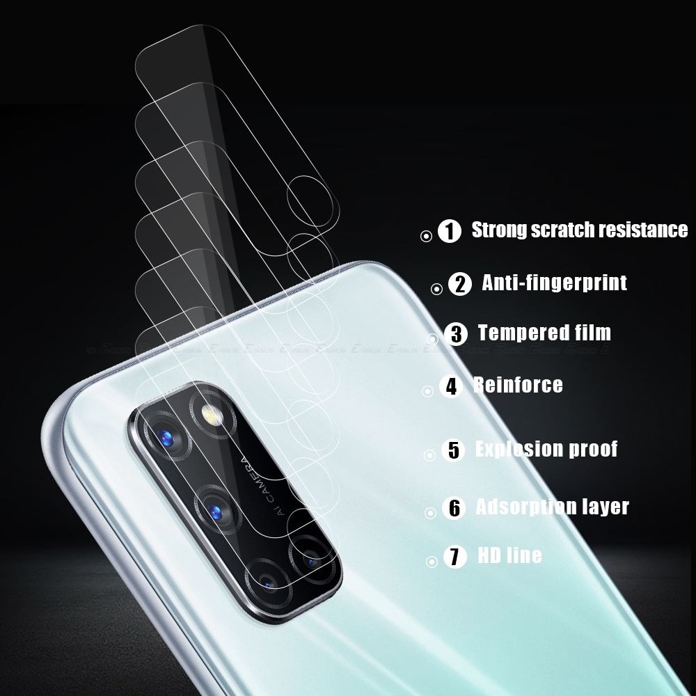 Kính Cường Lực 3D Bảo Vệ Ống Kính Máy Ảnh Cho OPPO A72 A73 A74 A76 A92 A93 A94 A96