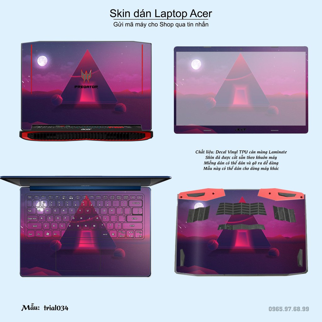 Skin dán Laptop Acer in hình Đa giác _nhiều mẫu 6 (inbox mã máy cho Shop)