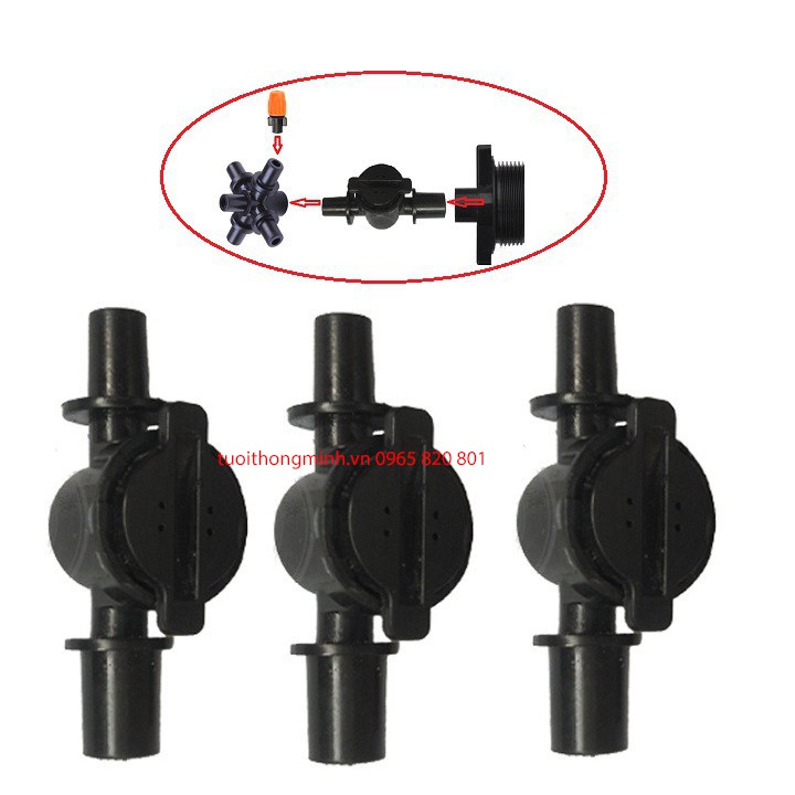 10 chiếc Van chống rỉ 1 đầu to 1 nhỏ gắn béc