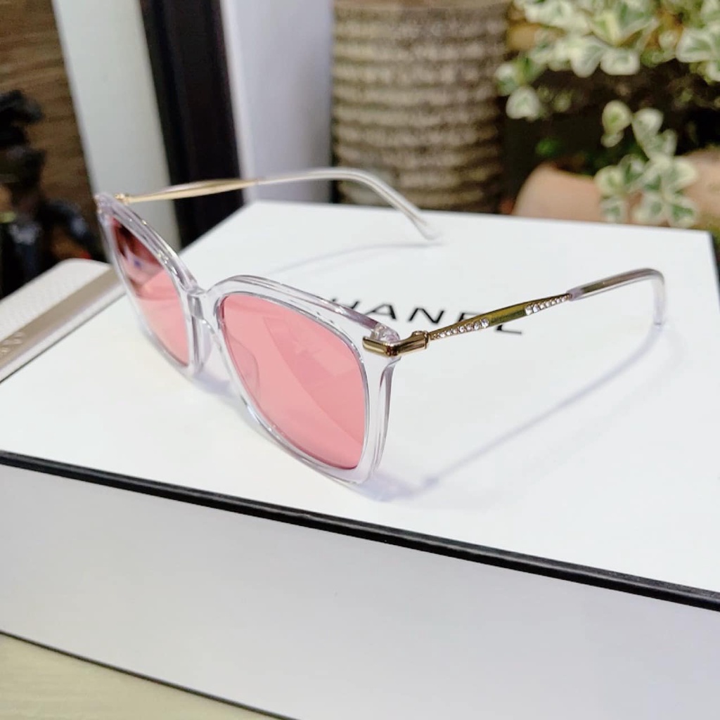 Kính Mát Jimmy Sun Elia/s 900 Jimmy Choo gọng nhựa viền trong mắt hồng