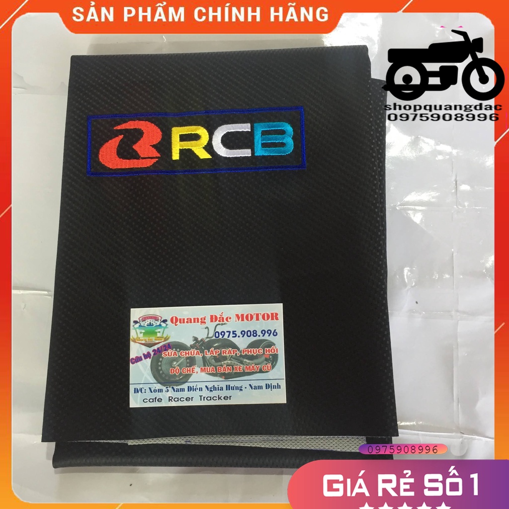 vỏ yên,da bọc yên cabon thêu thái lan RCB racingboy