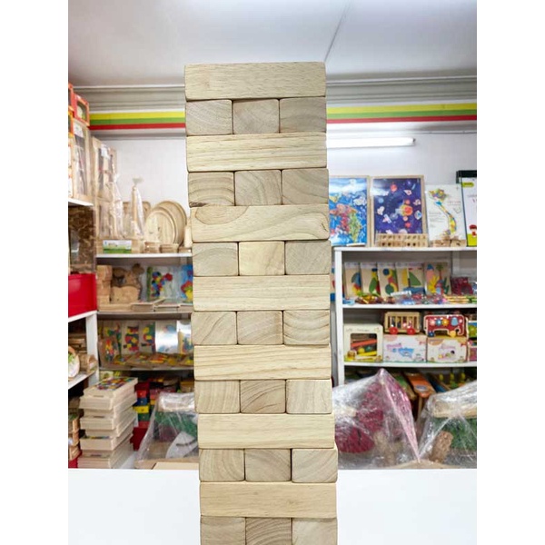 Bộ rút thanh gỗ 48 khối size siêu lớn, rút gỗ lớn nhất, game rút tháp vui nhộn tại nhà