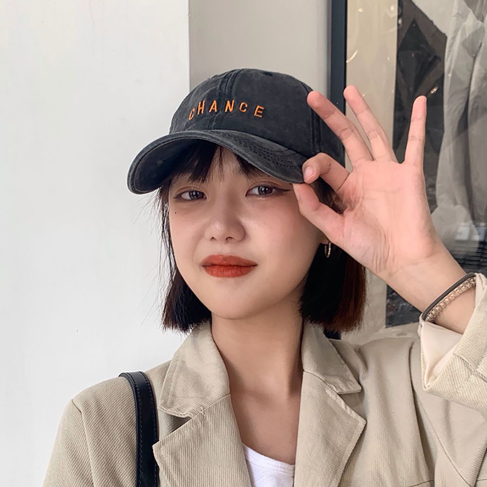 Mũ lưỡi trai thêu chữ phong cách hip hop cổ điển thời trang dành cho cặp đôi