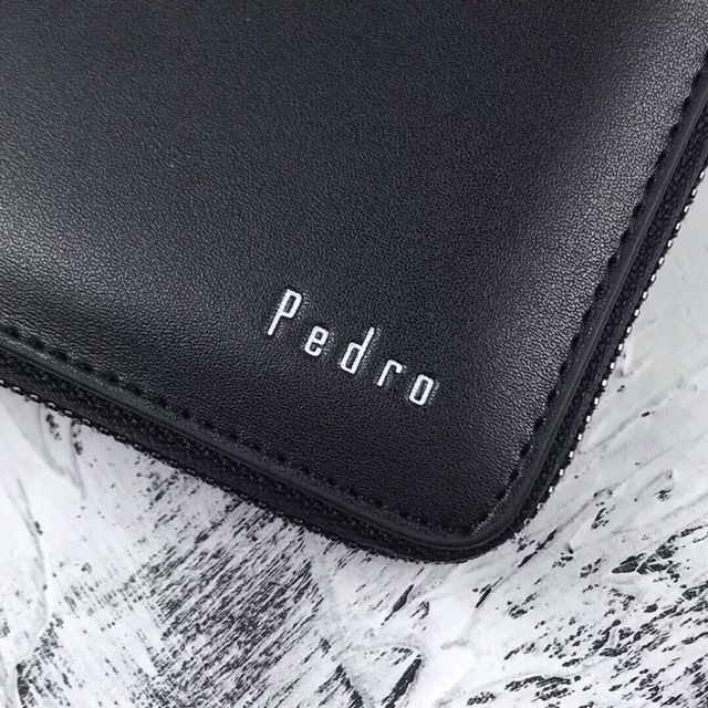 Ví cầm tay sọc dài dây kéo