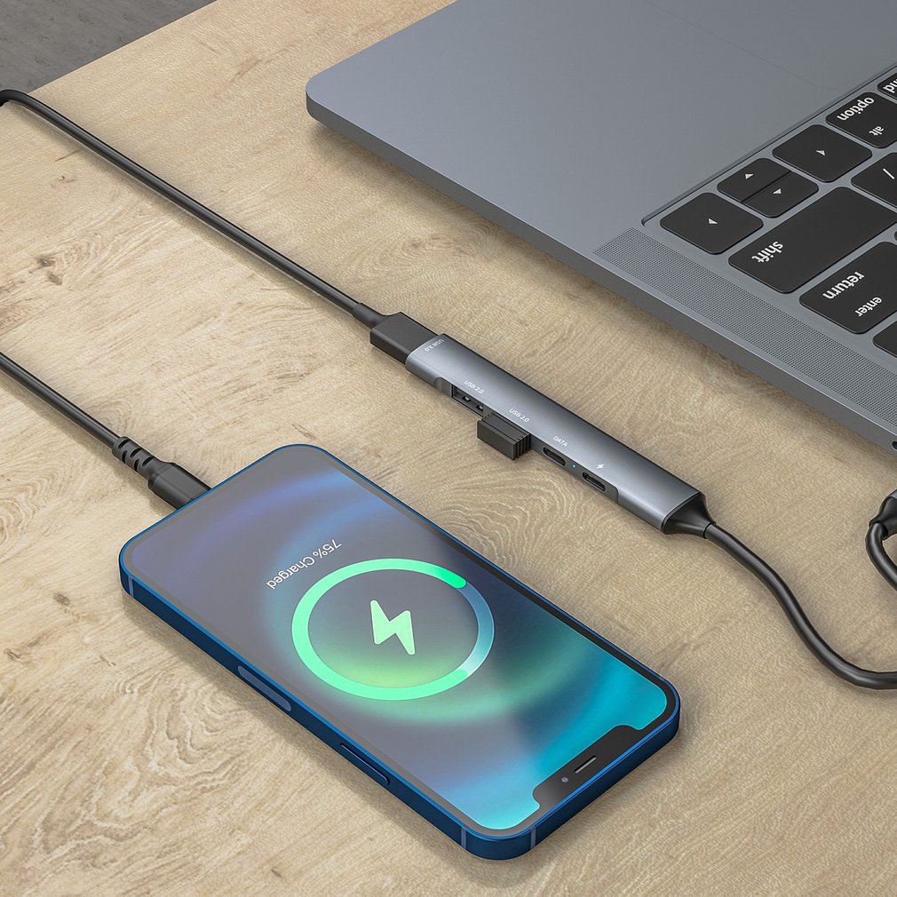 Bộ Chia Đa Năng 5 Trong 1 USB C Sang PD USB-C 2.0 USB 3.0