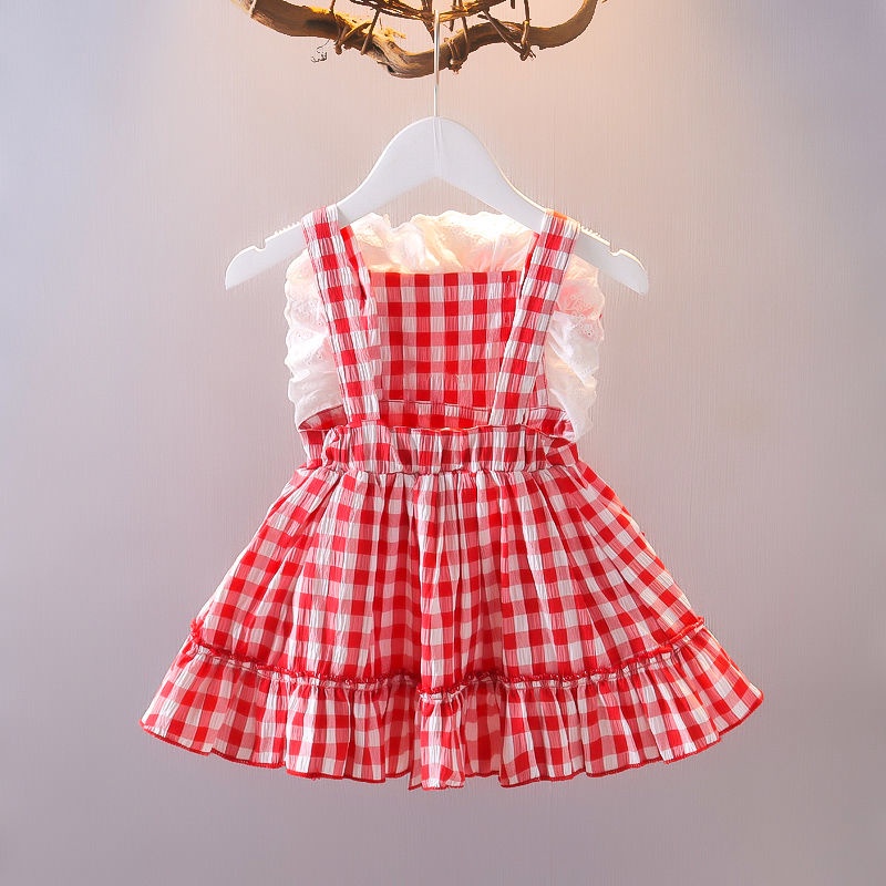 Đầm Công Chúa Hai Dây Phong Cách Lolita Thời Trang Mùa Hè Cho Bé Gái