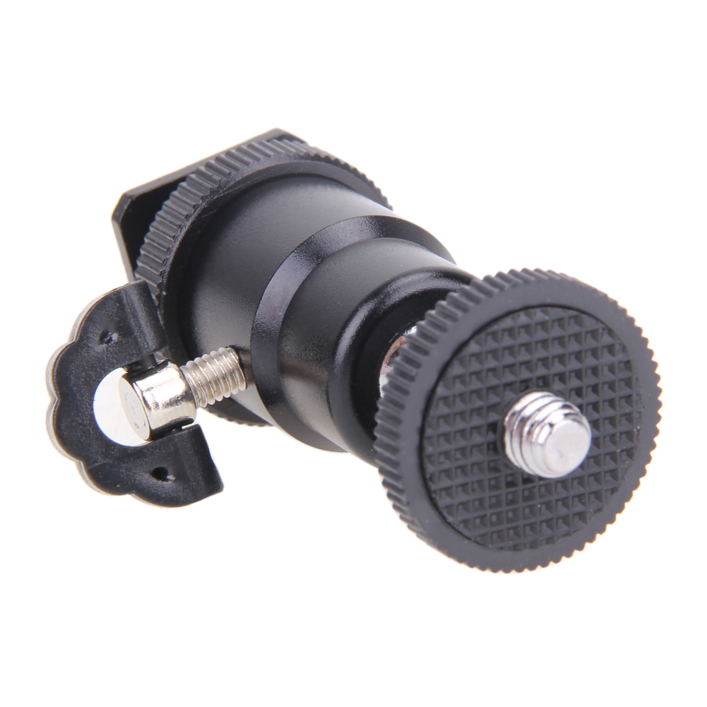 Máy ảnh mini Giá đỡ chân máy ảnh Chân đế bóng LED Ánh sáng đèn flash Giá đỡ Giá đỡ 1/4 inch Bộ chuyển đổi giày nóng có khóa