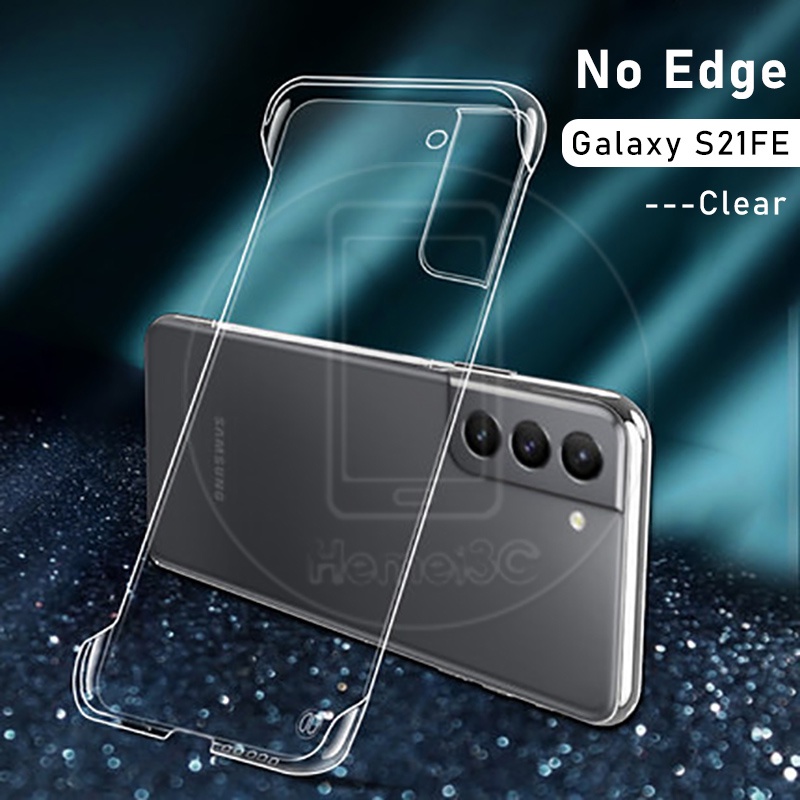 Ốp Điện Thoại PC Cứng Trong Suốt Không Viền Cho Samsung Galaxy S21 S20 S10 S9 Plus Ultra FE S21FE 5G