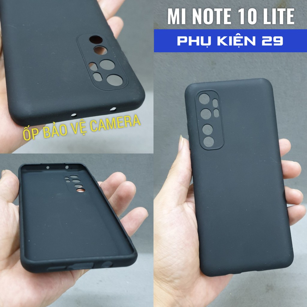 [Xiaomi Mi Note 10 Lite] Ốp lưng silicon dẻo đen bọc camera cao cấp Henyou