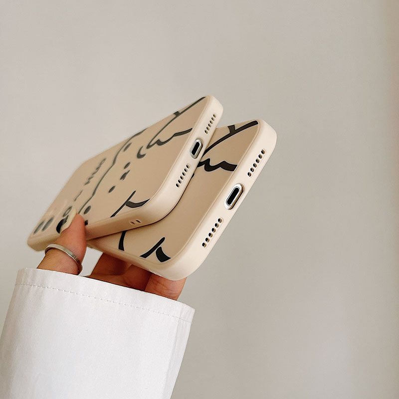 Ốp điện thoại TPU dẻo in hình gấu và thỏ đáng yêu cho iPhone 11 Pro Max X Xr Xs Max 7 8 Plus Se 2020 12 pro max 12 mini 13 pro max 13 mini