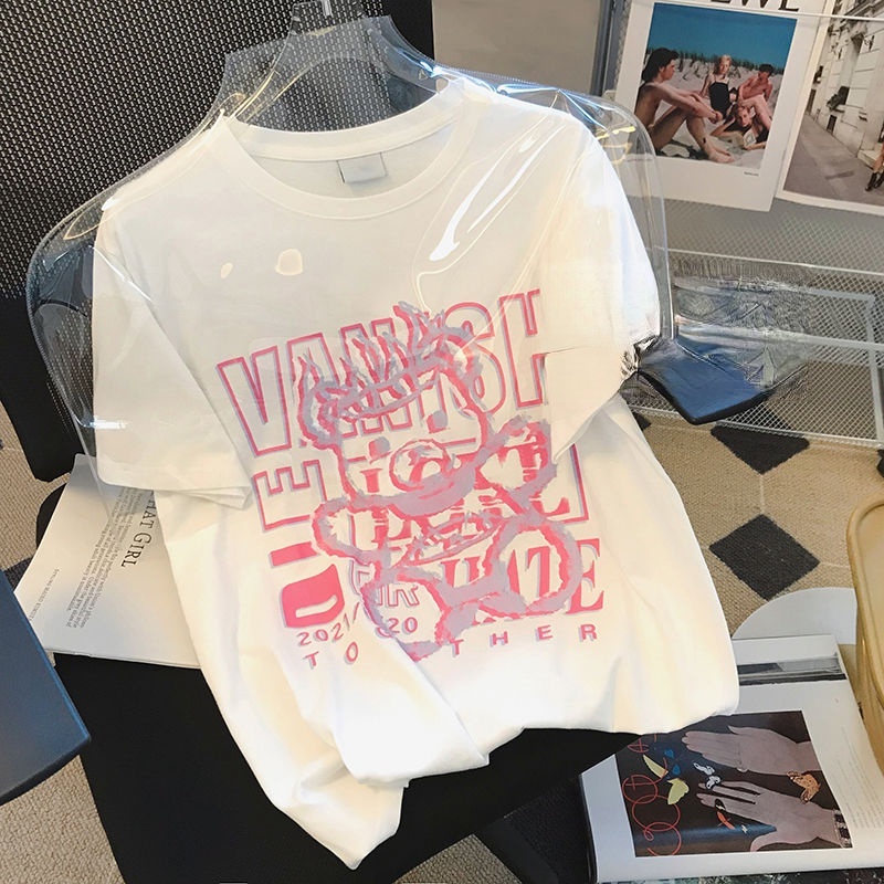 Áo Thun Tay Ngắn Cổ Tròn Dễ Phối Đồ Thời Trang Mùa Hè Cho Nữ