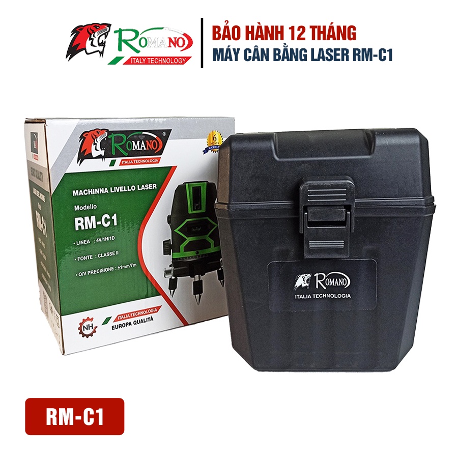 [Mã BMBAU300 giảm 7% đơn 499K] Máy cân bằng Laser 5 tia xanh ROMANO RM-C1, Cân mực tự động