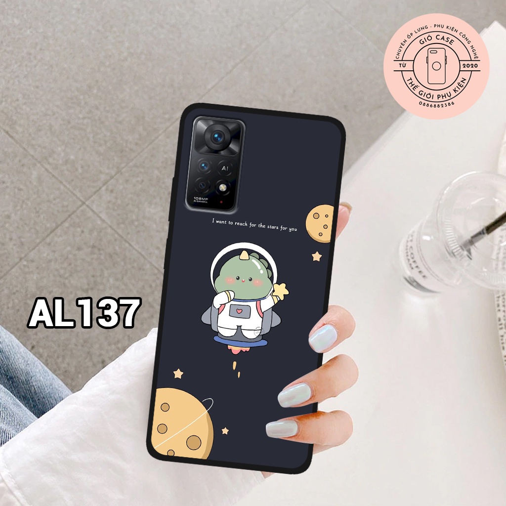 Ốp lưng XIAOMI REDMI NOTE 11/ REDMI NOTE 11S, ốp nhựa chống trầy,chống va đập hình phi hành gia độc đáo siêu hot,bền đẹp