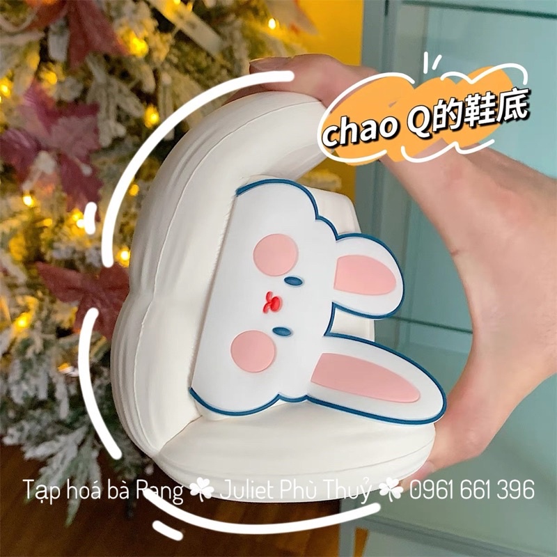 (oder) Dép lê bánh mì thỏ trắng tai dài dễ thương