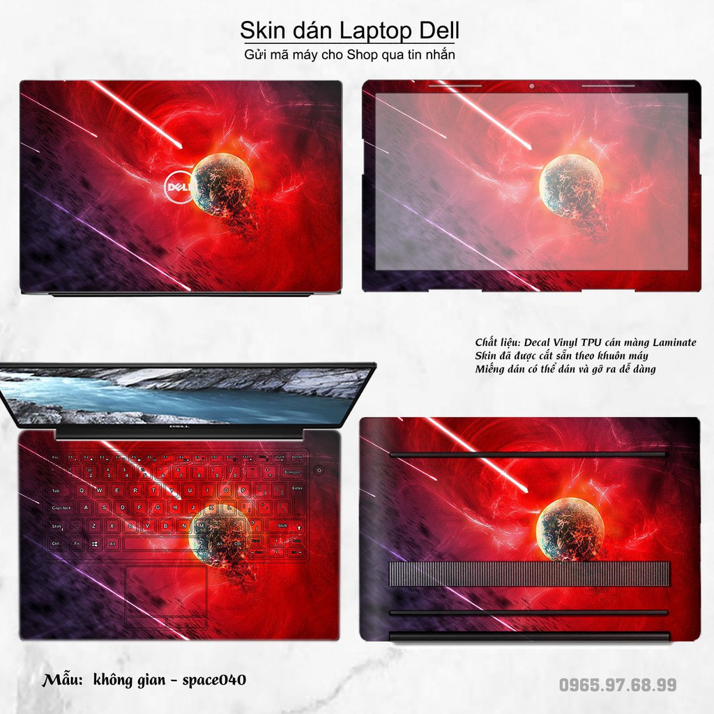 Skin dán Laptop Dell in hình không gian nhiều mẫu 7 (inbox mã máy cho Shop)