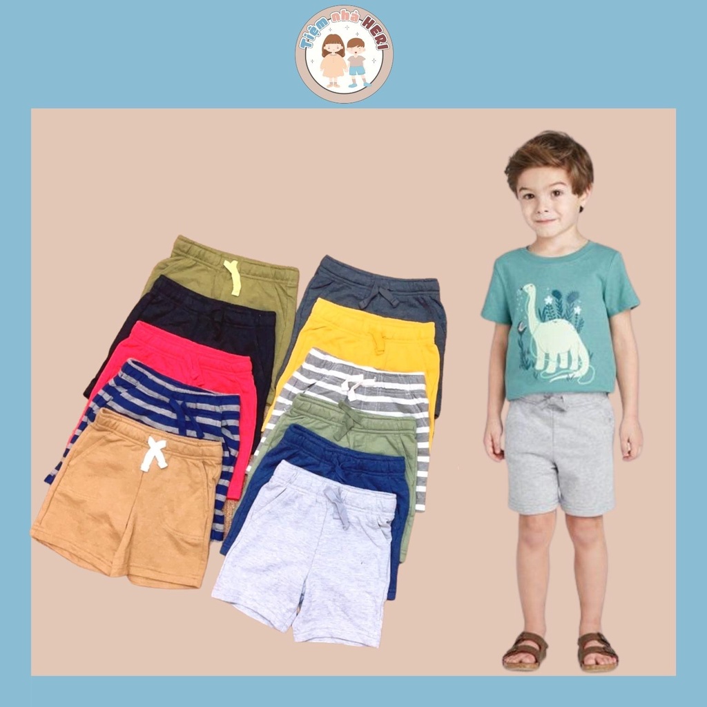 Quần short đùi thun da cá Cat&Jack bé trai hàng xuất TIỆM NHÀ HERI size 17kg đến 20kg