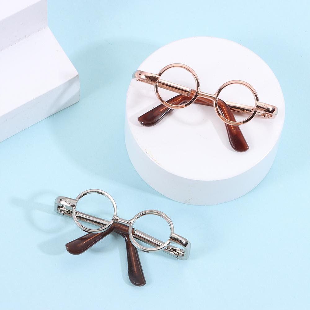 RAINBOW Mắt Kính Gọng Tròn Mini Dễ Thương Cho Búp Bê Tỉ Lệ 1 / 12