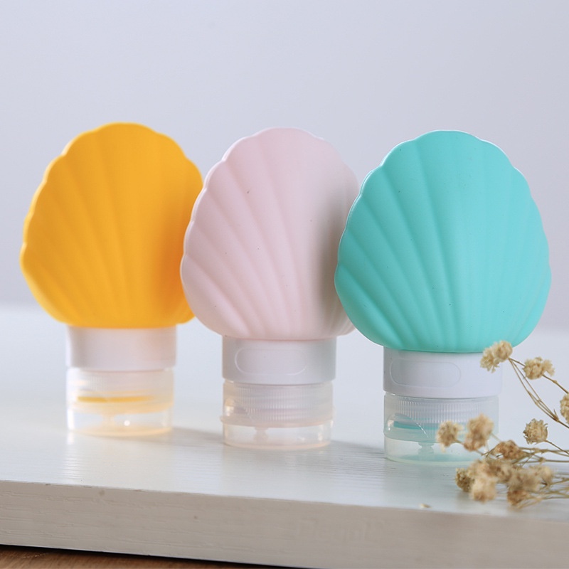 Chai Silicone Đựng Dầu Gội / Dầu Gội Hình Vỏ Sò Độc Đáo