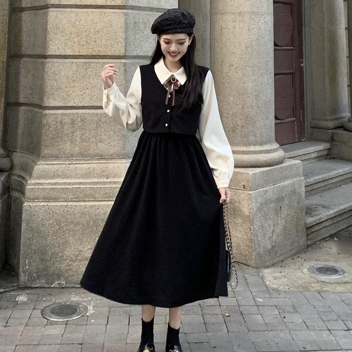 [Khuyến mãi sản phẩm mới nhận phiếu mua hàng không ngưỡng 10K] Đầm Giả Hai Mảnh Thiết Kế Mỏng Mùa Hè Thu Phong Cách Mới Dành Cho Nữ