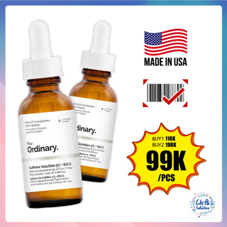 Serum Dưỡng Mắt Tinh Chất The Ordinary Caffeine Solution 5% EGCG 30ml Korean Serum