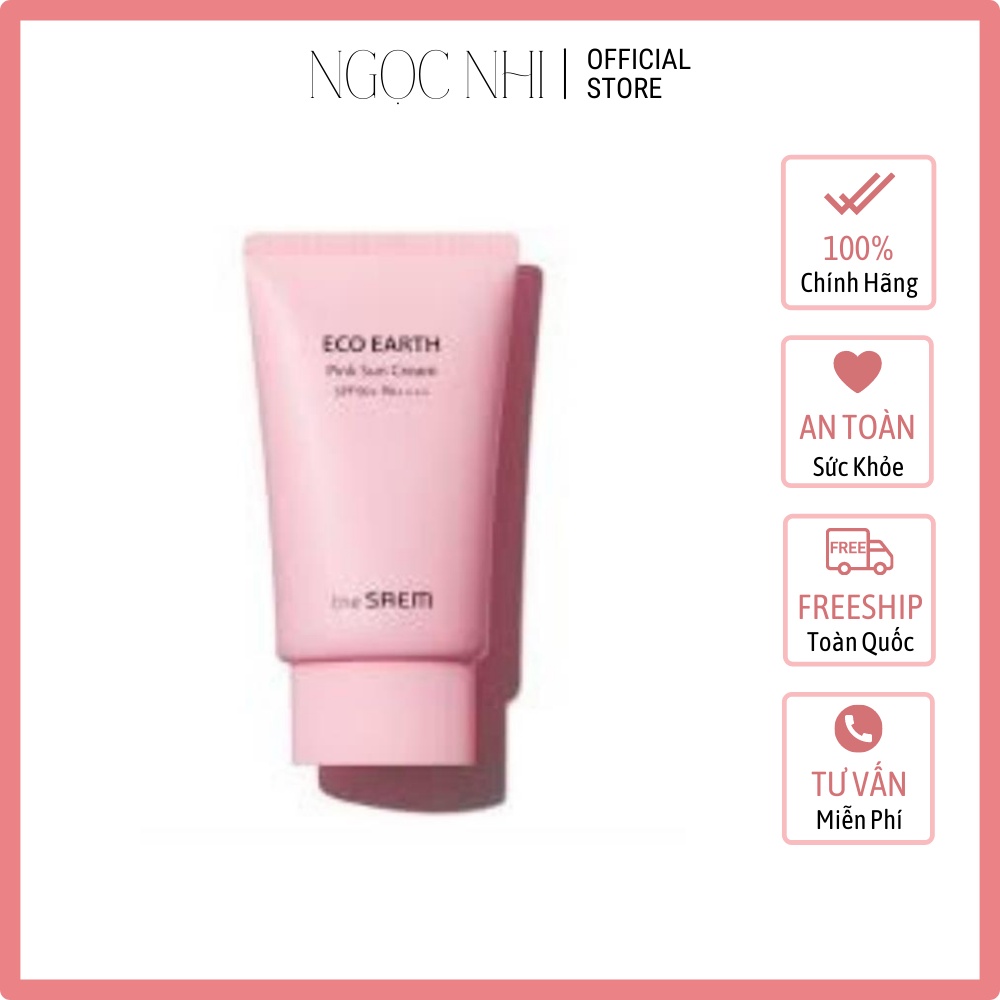 Kem Chống Nắng The Saem Eco Earth Power Pink Sun Cream SPF50+ PA++++ [Chính Hãng 100%]