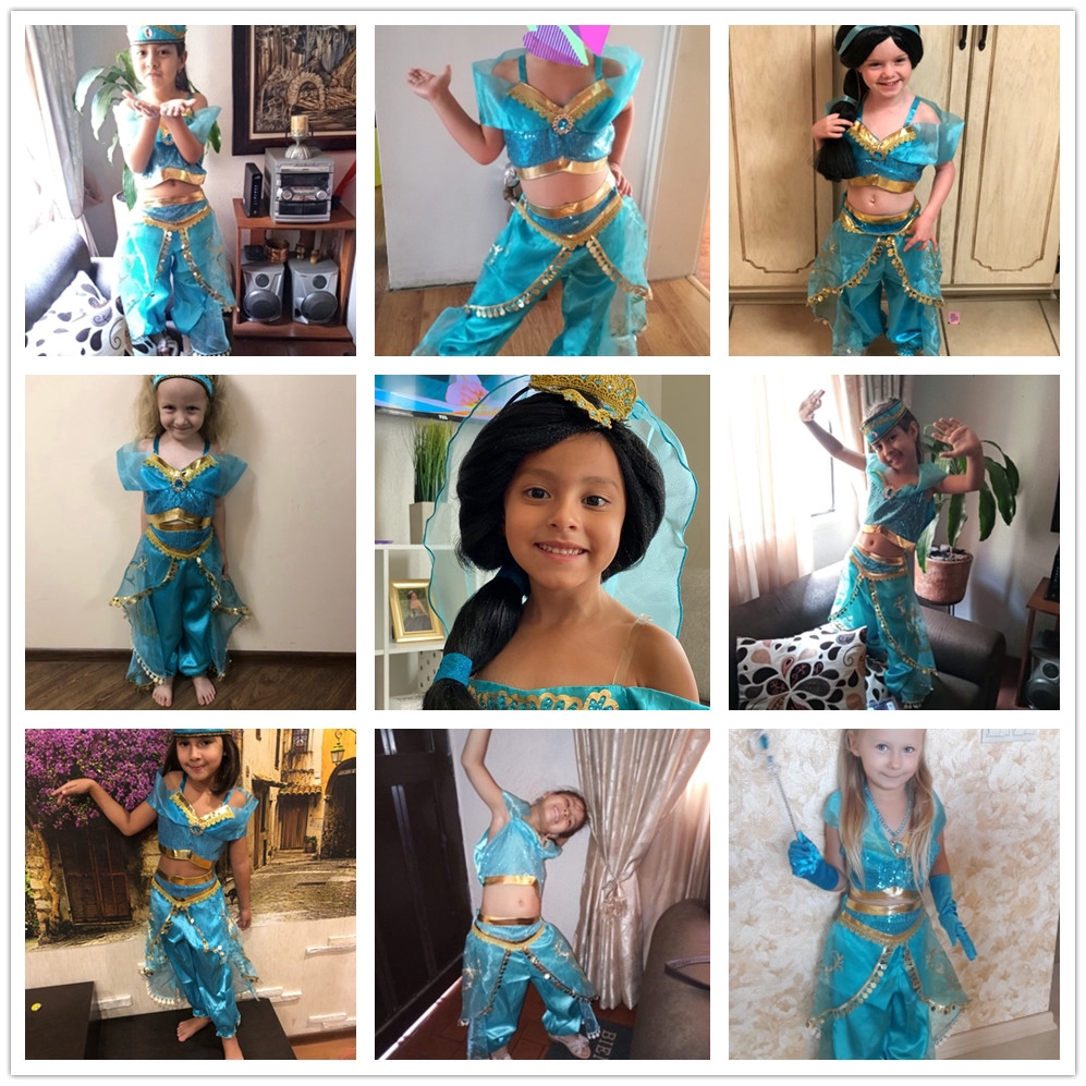 Bộ đồ hóa trang nhân vật công chúa Jasmine dành cho bé gái