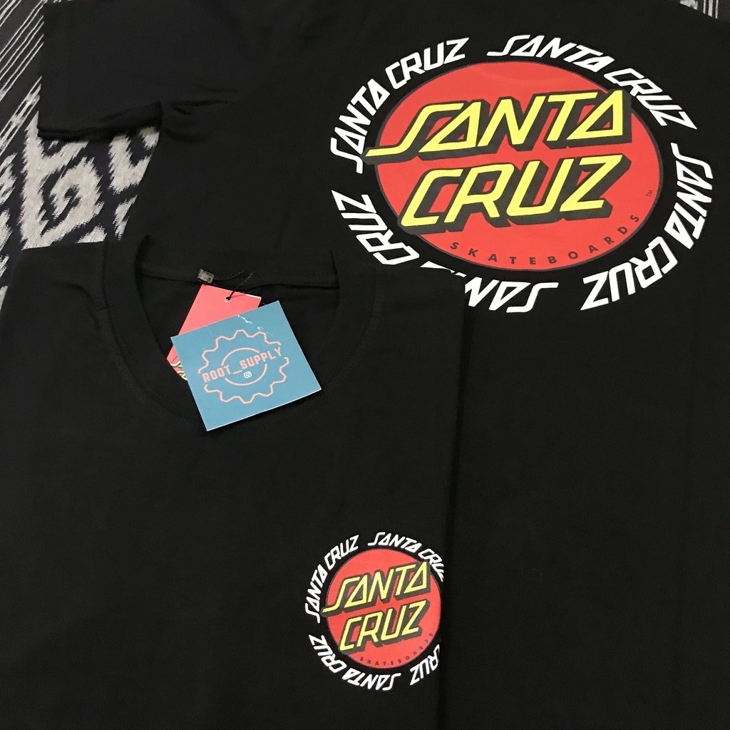 Santa cruz series cao su plastisol in màn hình ngắn tay cotton chải kỹ 30s t áo sơ mi m và l cho nam lelaki đen lớn cộng với kích thước xs-xxxl 100% cotton nam giới quà tặng sinh nhật thông thường