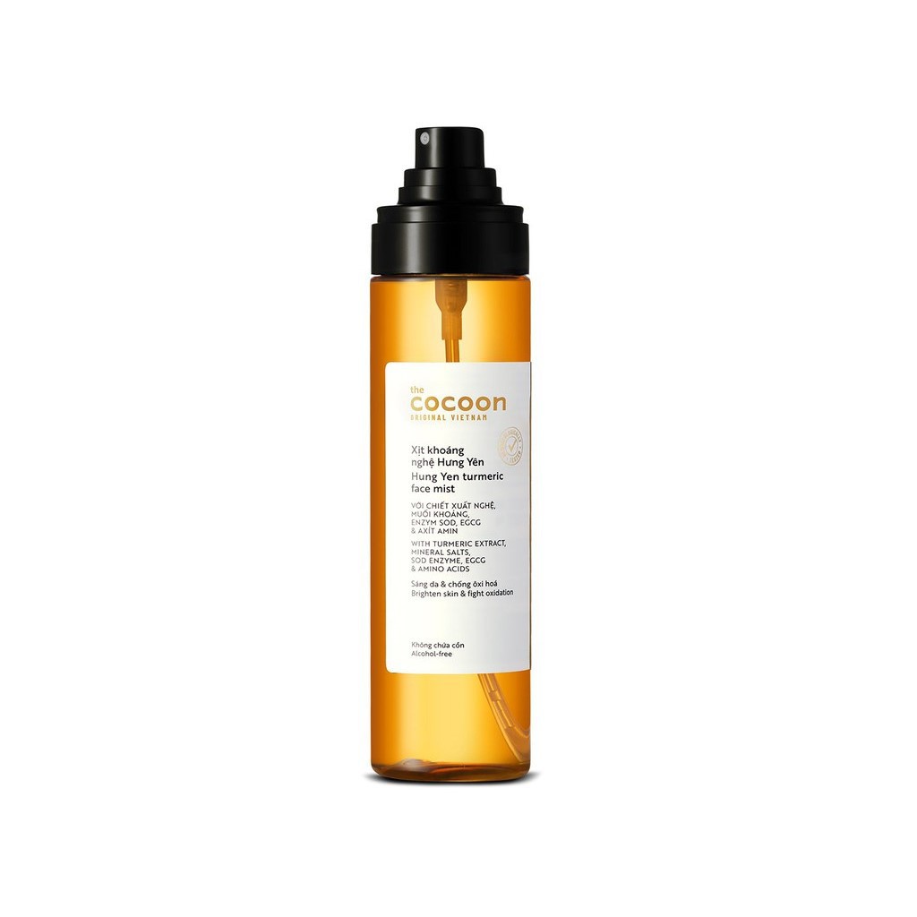 Xịt Khoáng Nghệ Hưng Yên Cocoon Turmeric Face Mist giúp sáng da và ngăn ngừa oxy hóa 130ml