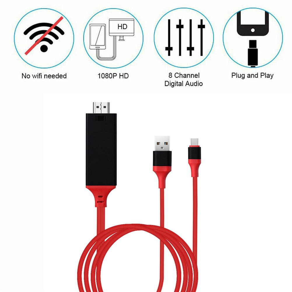 Cáp chuyển đổi HDTV USB-C Type-C sang HDMI cho Samsung S9 S8 S10 + Lưu ý 8/9