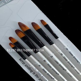 Bộ cọ oval Keep smiling 6129Z (bộ 6 cây)
