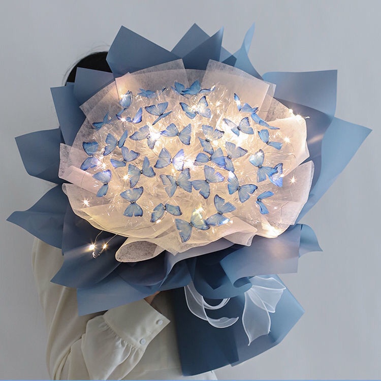 Bộ Bó Hoa Bướm Tự Làm Thủ Công Sáng Tạo Lãng Mạn Cho Bạn Gái