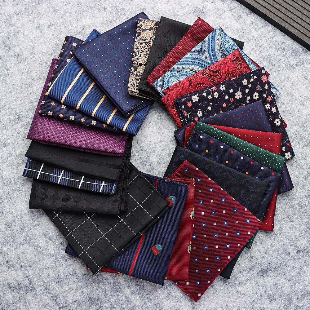 MELODG Khăn Tay Nam Vải Satin Họa Tiết Hoa