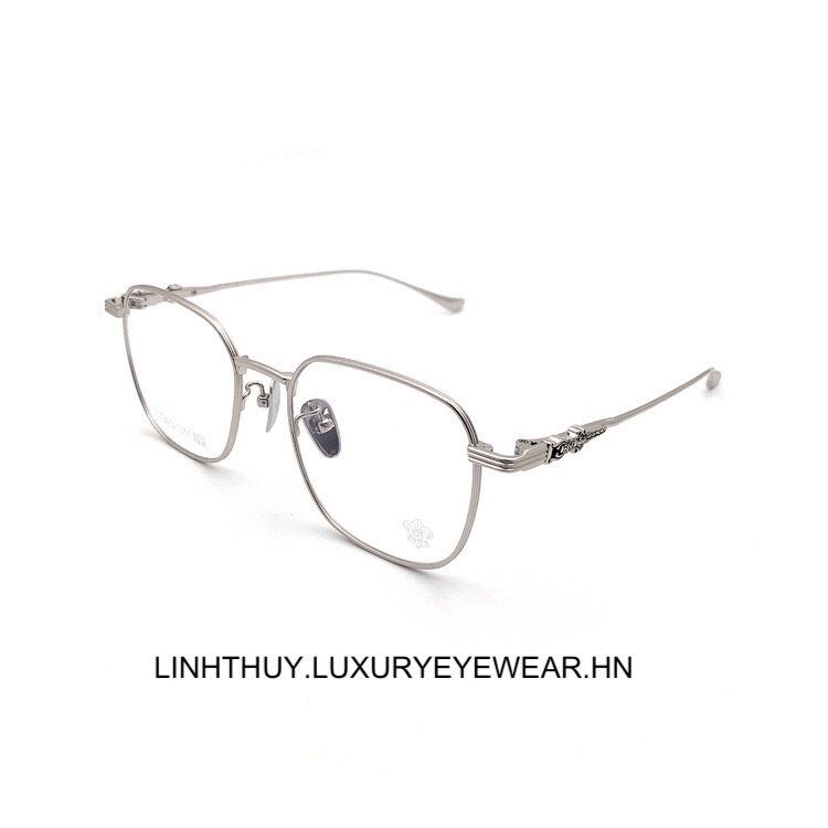 Gọng kính mắt chrome hearts CH8060 cao cấp s925 dáng vuông vintage cao cấp fullbox phiên bản 2022