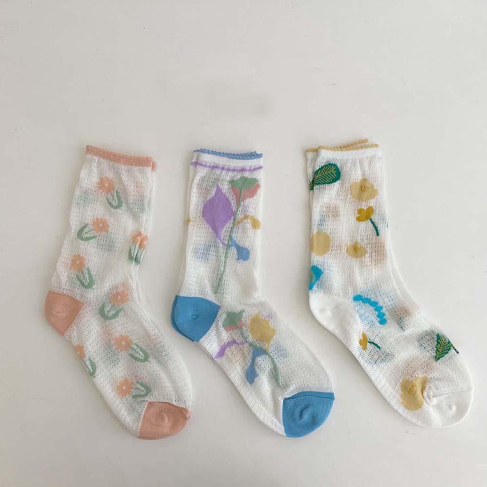 MOCHO Vớ Cotton Thoáng Khí Họa Tiết Hoa Phong Cách Nhật Bản