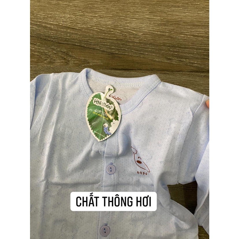 Áo dài hnkids cúc giữa thông hơi, áo dài tay cho bé sơ sinh