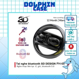 Tai Nghe Bluetooth Mini PH-68 không dây chính hãng SD Design chống ồn tốt, âm thanh hay kiểu dáng độc lạ