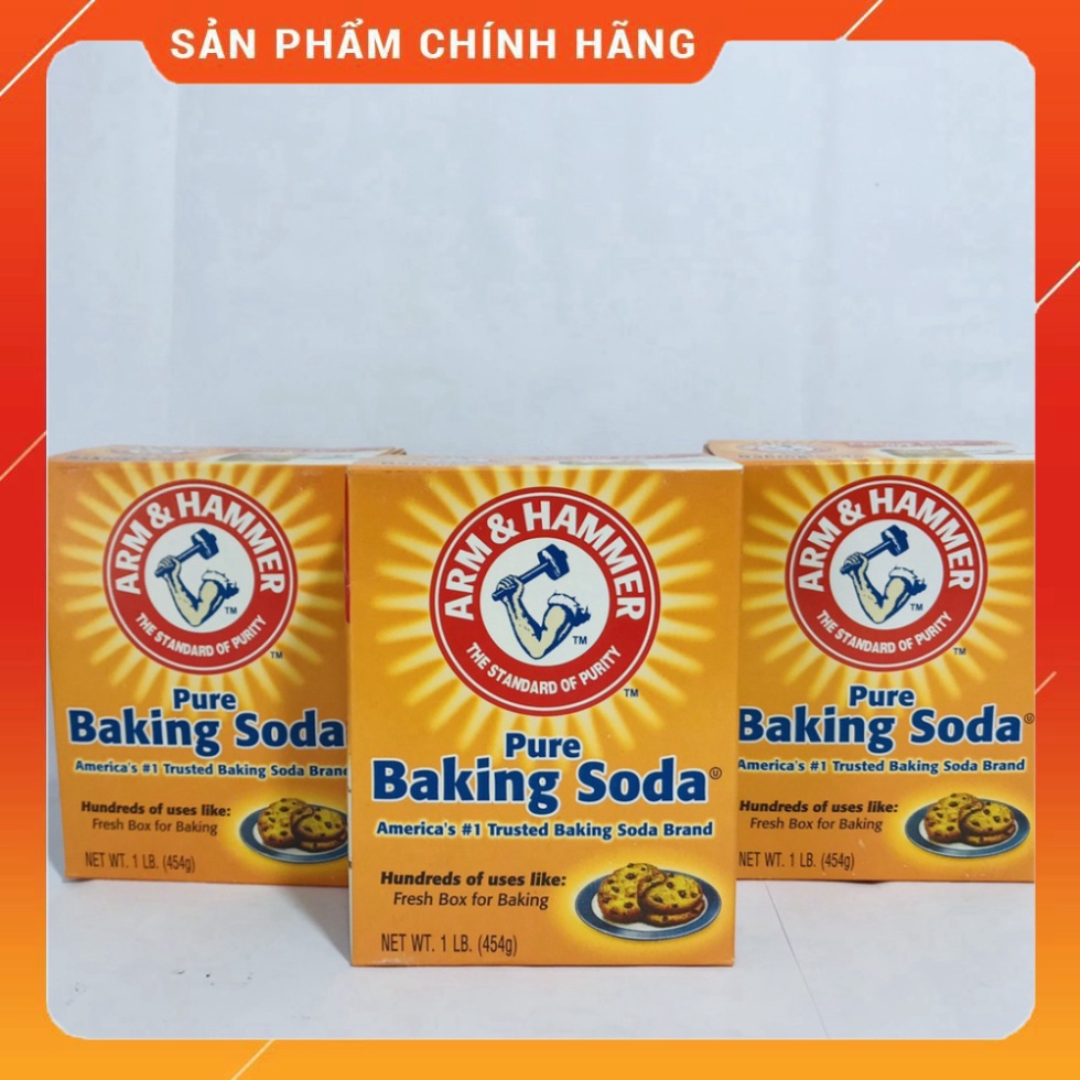 Baking soda trắng răng 454g - làm bánh chính hãng -  tẩy rửa Olin House