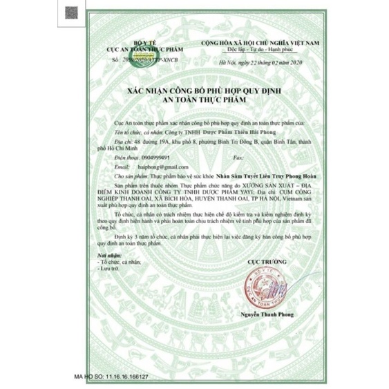 Nhân sâm tuyết liên truy phong hoàn malaysia