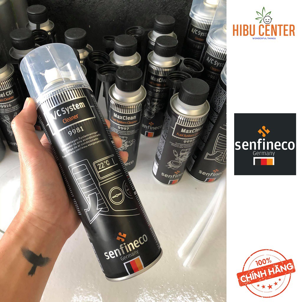 Vệ Sinh Máy Điều Hòa Senfineco 9981 – 520ML A/C System Cleaner Làm Sạch và Khử Trùng, Hàng Đức Chính Hãng