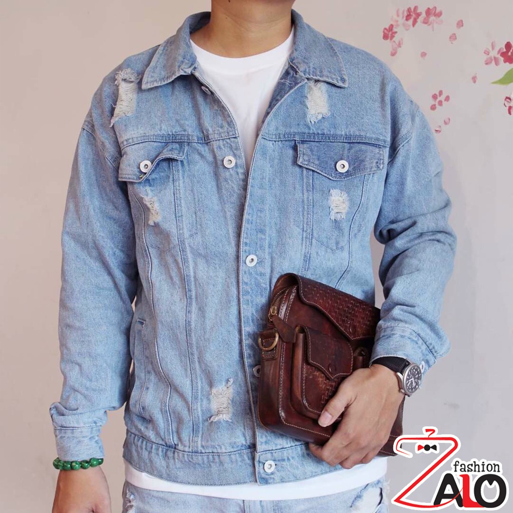 Áo Khoác Jean AKJ02 Áo Bò Rách Nam Nữ Unisex | BigBuy360 - bigbuy360.vn