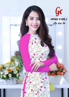 Vải áo dài hoa nhỏ đều thanh tú