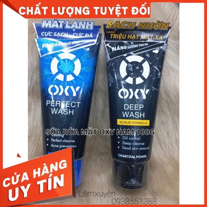 Sữa Rửa Mặt Oxy 100g Mẫu Mới – Sạch Nhờn, Ngừa Mụn, Sáng Da đánh bật nhờn – mụn – sạm.Tút da sáng,sạch,cực đã!