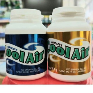 KẸO sing-gum Cool Air hương bạc hà khuynh diệp/ mật ong chanh hũ 58.4g